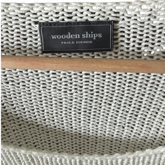 Wooden Ships SUMMER White Colorful Open Knit Sweater M/L - Picture 5 of 6